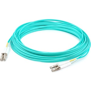 AddOn 94m LC to LC Aqua OM4 Duplex OFNR (Riser-Rated) Fiber Patch Cable