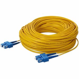 AddOn 11m SC to SC Yellow OS2 Duplex OFNR (Riser-Rated) SMF Fiber Patch Cable