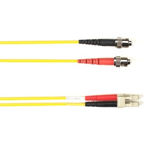 Black Box Fiber Optic Duplex Patch Network Cable - 6.50 ft Fiber Optic Network Cable for Network Device - First End: 2 x ST Network - Male - Second End: 2 x LC Network - Male - Patch Cable - LSZH - 50/125 &micro;m - Yellow - TAA Compliant