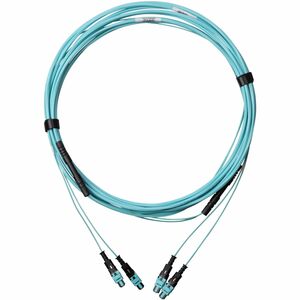 Panduit PanNet Fiber Optic Trunk Network Cable - 100 ft Fiber Optic Network Cable for Network Device - First End: 2 x PanMPO Network - Female - Second End: 2 x PanMPO Network - Female - 800 Gbit/s - Trunk Cable - Plenum, OFNP - 50/125 &micro;m - Aqua - 1 Pack