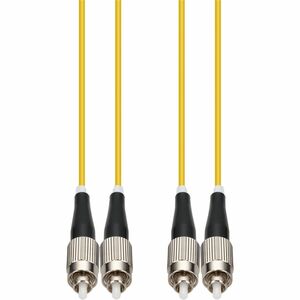 AddOn 2m FC to FC Yellow OS2 Duplex OFNR (Riser-Rated) SMF Fiber Patch Cable