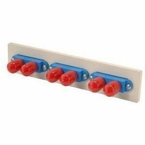 Ortronics Patch Panel Adapter Plate - 6 Port(s) - 3 x Duplex - Optical Fiber - Blue