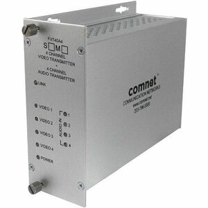 ComNet 4 Channel Video/Audio Transmitter - 1 Input Device - 157480.31 ft Range - Optical Fiber - Rack-mountable