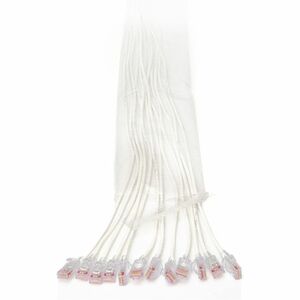 Ortronics EZ Patch Flat Pack Reduced Diameter CAT6 7ft, 12 Pack, White