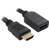 Unirise HDMI Extension Audio/Video Cable with Ethernet - 3 ft HDMI A/V Cable for Audio/Video Device - First End: 19-pin HDMI Digital Audio/Video - Male - Second End: 19-pin HDMI Digital Audio/Video - Female - 10.2 Gbit/s - Extension Cable - Supports up to 4096 x 2160 - 24 AWG - 1