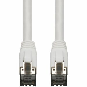 AddOn 25ft White CAT 8 Shielded (S/FTP) PVC Ethernet Cable Snagless Easy Boot RJ-45 M/M
