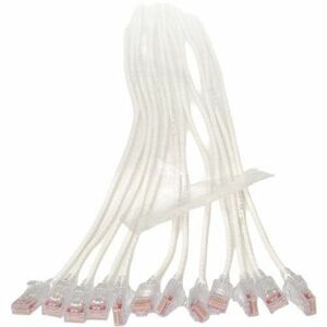 Ortronics EZ Patch Flat Pack Reduced Diameter CAT6A 7ft, 24 Pack, White