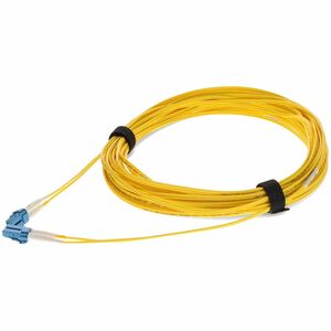 AddOn 17m LC to LC Yellow OS2 Duplex OFNR (Riser-Rated) TAA SMF Fiber Patch Cable