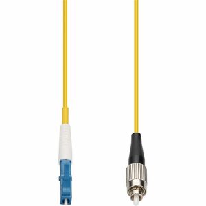 AddOn 50m LC to FC Yellow OS2 Simplex OFNP (Plenum-Rated) SMF Fiber Patch Cable