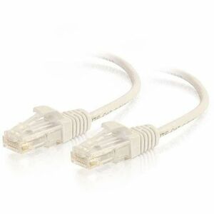 Quiktron Q-Series 28 AWG CAT6 Patch Cable, White , 9 FT