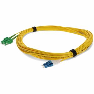 AddOn 45m ASC to LC Yellow OS2 Duplex OFNR (Riser-Rated) SMF Fiber Patch Cable