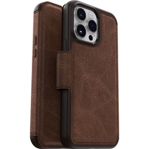 OtterBox Strada Carrying Case (Folio) Apple iPhone 14 Pro Max Smartphone, Cash, Card - Espresso (Brown)