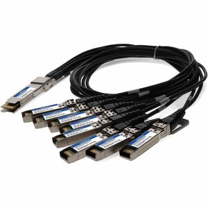 AddOn MSA and TAA Compliant 400GBase-CU QSFP-DD 400G to 8xSFP56 Direct Attach Cable (Passive Twinax, 1m) - 3.28 ft Twinaxial Network Cable for Network Device, Transceiver - First End: 1 x QSFP-DD Network - Male - Second End: 8 x SFP56 Network - Male - 400 Gbit/s - 1 - TAA Compliant