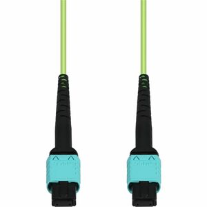AddOn 50m MPO/UPC to MPO/UPC Lime Green OM5 OFNR (Riser-Rated) 12-Strand Fiber Patch Cable