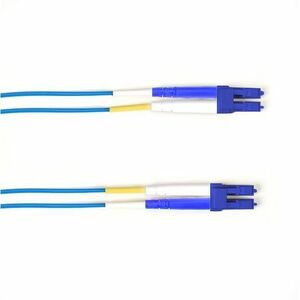 Black Box Fiber Optic Duplex Patch Network Cable - 3.20 ft Fiber Optic Network Cable for Network Device - First End: 2 x LC Network - Male - Second End: 2 x LC Network - Male - 1 Gbit/s - Patch Cable - OFNP - 9/125 &micro;m - Blue - TAA Compliant