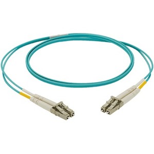 Panduit NetKey Fiber Optic Duplex Network Cable - 6.56 ft Fiber Optic Network Cable for Network Device - First End: 2 x LC Network - Male - Second End: 2 x LC Network - Male - Patch Cable - 50/125 &micro;m - Aqua - 1