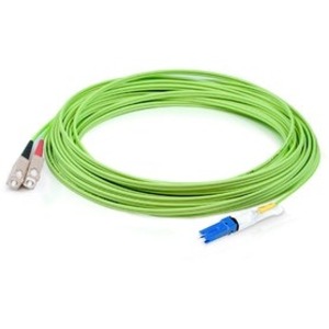 AddOn 8m CS to SC Lime Green OM5 Duplex OFNR (Riser-Rated) Fiber Patch Cable
