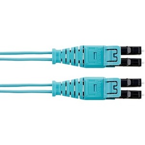 Panduit Fiber Optic Duplex Patch Network Cable - 88.58 ft Fiber Optic Network Cable for Network Device - First End: 2 x LC Network - Male - Second End: 2 x LC Network - Male - Patch Cable - Aqua - 1