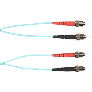 Black Box Colored Fiber OS2 9/125 Singlemode Fiber Optic Patch Cable - OFNP Plenum - 3.28 ft Fiber Optic Network Cable for Network Device - First End: 2 x LC Network - Male - Second End: 2 x LC Network - Male - 10 Gbit/s - Patch Cable - OFNP, Plenum - 9/125 &micro;m - Aqua - TAA Compliant