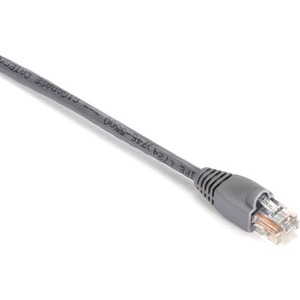 Black Box GigaBase Cat.5e UTP Patch Network Cable - 10 ft Category 5e Network Cable for Patch Panel, Wallplate, Network Device - First End: 1 x RJ-45 Network - Male - Second End: 1 x RJ-45 Network - Male - 1 Gbit/s - Patch Cable - Gold Plated Contact - CM - 24 AWG - Gray