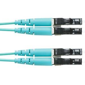 Panduit Fiber Optic Duplex Network Cable - 59 ft Fiber Optic Network Cable for Network Device - First End: 2 x LC Network - Male - Second End: 2 x LC Network - Male - 10 Gbit/s - Patch Cable - 50/125 &micro;m - Aqua - 1