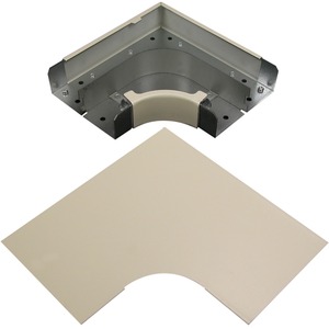 Wiremold 4000 Radiused Full Capacity Flat Elbow Fitting - Elbow - Ivory - Steel