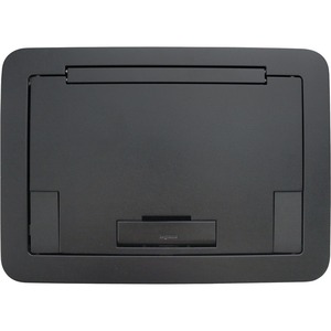 Wiremold Evolution Series EFB45 Floor Box Flush Style Cover with Solid Lid - Floor Box Cover - Black Powder Coat - 13.88" Length - Die-cast Aluminum
