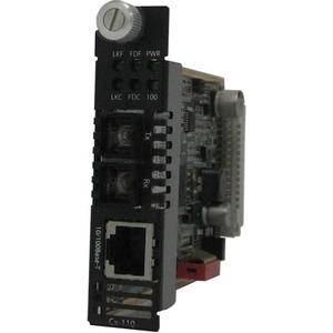 Perle 10/100 Media Converter Module Managed - 1 x Network (RJ-45) - 1 x ST Ports - Single-mode - 1310 nm, 1550 nm Fiber - Fast Ethernet - 10/100Base-T, 100Base-BX-D - 20 km - Internal