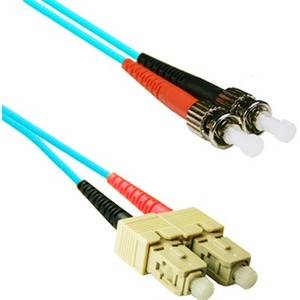ENET 2M SC/ST Duplex Multimode 50/125 10Gb OM3 or Better Aqua Fiber Patch Cable 2 meter SC-ST Individually Tested