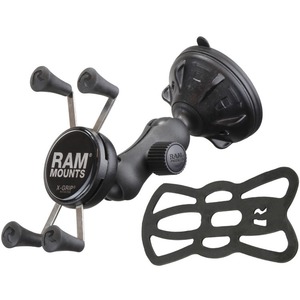 RAM Mounts X-Grip Vehicle Mount for Phone Mount, Handheld Device, iPhone, Smartphone - Stainless Steel
