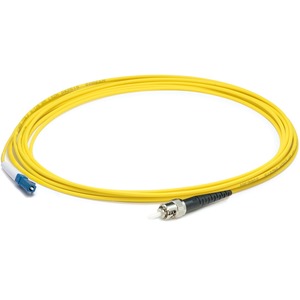 AddOn 16m ST to LC Yellow OS2 Simplex OFNR (Riser-Rated) SMF Fiber Patch Cable