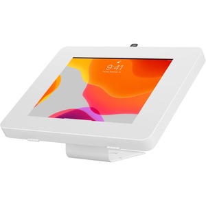 CTA Digital Curved Stand/Wall Mount w/ Security Enclosure for iPad Gen 7-10 & More - 11" Screen Support - 75 x 75 - VESA Mount Compatible - Steel, Metal