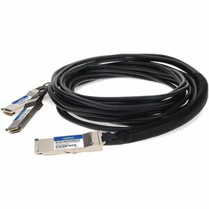 AddOn MSA and TAA Compliant 200GBase-CU QSFP56 to 2xQSFP56 Infiniband HDR Direct Attach Cable (Passive Twinax, 2m, LSZH)