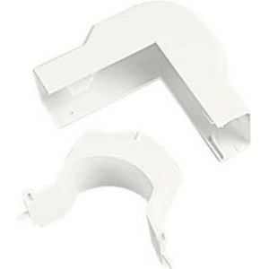 Panduit Cable Raceway Corner Fitting - Corner Fitting - White - 2.56" Length - Acrylonitrile Butadiene Styrene (ABS) - 10 Pack
