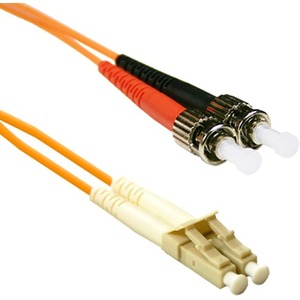 ENET Fiber Optic Duplex Network Cable - 32.81 ft Fiber Optic Network Cable for Network Device - First End: 2 x ST Network - Male - Second End: 2 x LC Network - Male - Orange - TAA Compliant