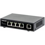 Intellinet 5-Port Gigabit Ethernet PoE+ Switch - 5 Ports - Manageable - Gigabit Ethernet - 1000Base-T - 2 Layer Supported - 65 W Power Consumption - 62 W PoE Budget - Twisted Pair - PoE Ports - Desktop