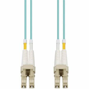 AddOn 70m LC to LC Aqua OM4 Duplex OFNR (Riser-Rated) TAA Fiber Patch Cable