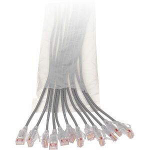 Ortronics EZ Patch Flat Pack Reduced Diameter CAT6A 3ft, 24 Pack, Grey