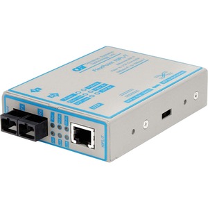 FlexPoint 10Mbps Ethernet Fiber Media Converter RJ45 SC Multimode 2km - 1 x 10BASE-T; 1 x 10BASE-FL; No Power Adapter; Lifetime Warranty