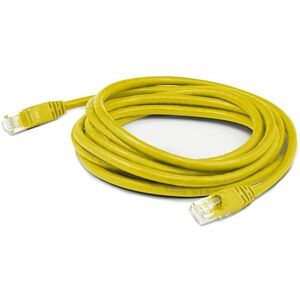 AddOn 35ft Yellow CAT 6 Shielded Plenum-Rated Ethernet Cable Snagless Easy Clear Boot RJ-45 M/M
