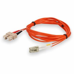 AddOn 7m SC to LC Orange OM2 Duplex OFNR (Riser-Rated) TAA Fiber Patch Cable