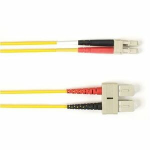 Black Box Fiber Optic Duplex Patch Network Cable - 6.50 ft Fiber Optic Network Cable for Network Device - First End: 2 x SC Network - Male - Second End: 2 x LC Network - Male - 1 Gbit/s - Patch Cable - OFNR - 50/125 &micro;m - Yellow - TAA Compliant