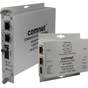 ComNet 2 Channel 10/100 Mbps Ethernet 1310nm - 2 x Network (RJ-45) - 1 x ST Ports - DuplexST Port - Multi-mode - 1310 nm Fiber - Fast Ethernet - 10/100Base-TX - 3 km - AC Adapter - Mountable, Rack-mountable