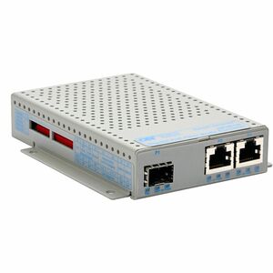 Omnitron Systems Gigabit Media Converter Power over Ethernet (PoE/PoE+) - Network (RJ-45) - 2x PoE (RJ-45) Ports - Ethernet, Fast Ethernet, Gigabit Ethernet - 1000Base-FX, 10/100/1000Base-T - 1 x Expansion Slots - SFP - 1 x SFP Slots - Rail-mountable, Rack-mountable, Wall Mountable, Desktop