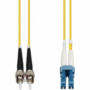 AddOn 4m ST to LC Yellow OS2 Duplex OFNP (Plenum-Rated) SMF Fiber Patch Cable