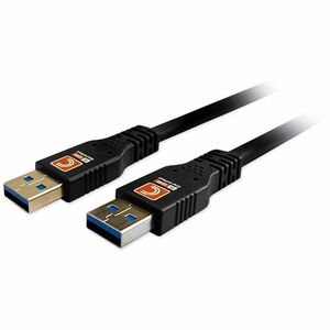 Comprehensive Pro AV/IT USB Data Transfer Cable - 6 ft USB Data Transfer Cable - First End: USB 3.2 (Gen 1) Type A - Second End: USB 3.2 (Gen 1) Type A - 5 Gbit/s - Shielding - Nickel Plated Connector - VW-1 - 22 AWG - Black - 1.0