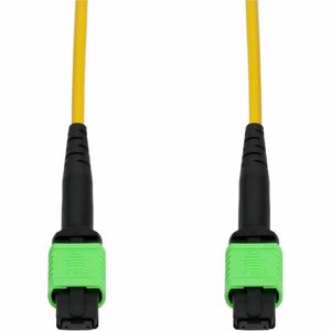 AddOn 9m MPO/APC to MPO/APC Yellow OS2 Duplex OFNP (Plenum-Rated) 12-Strand SMF Fiber Patch Cable