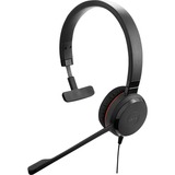 Jabra EVOLVE 30 II Headset - Mono - USB Type C, Mini-phone (3.5mm) - Wired - On-ear, Over-the-head - Monaural - Supra-aural - Black