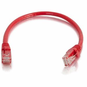 Quiktron 1ft Q-Series Cat6a Snagless (UTP) Ethernet Network Patch Cable, CM Rated - Red