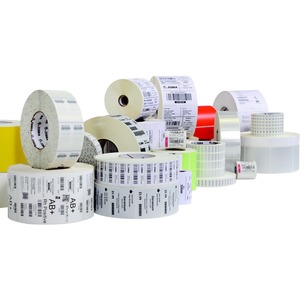 Zebra Z-Ultimate 4000T High-Tack White - 1" Width x 1/2" Length - Permanent Adhesive - Rectangle - Thermal Transfer - Glossy - White - Polyester, Acrylic - Smear Resistant, Scratch Resistant, Chemical Resistant, Temperature Resistant - 7770 Total Label(s) - 1 Roll
